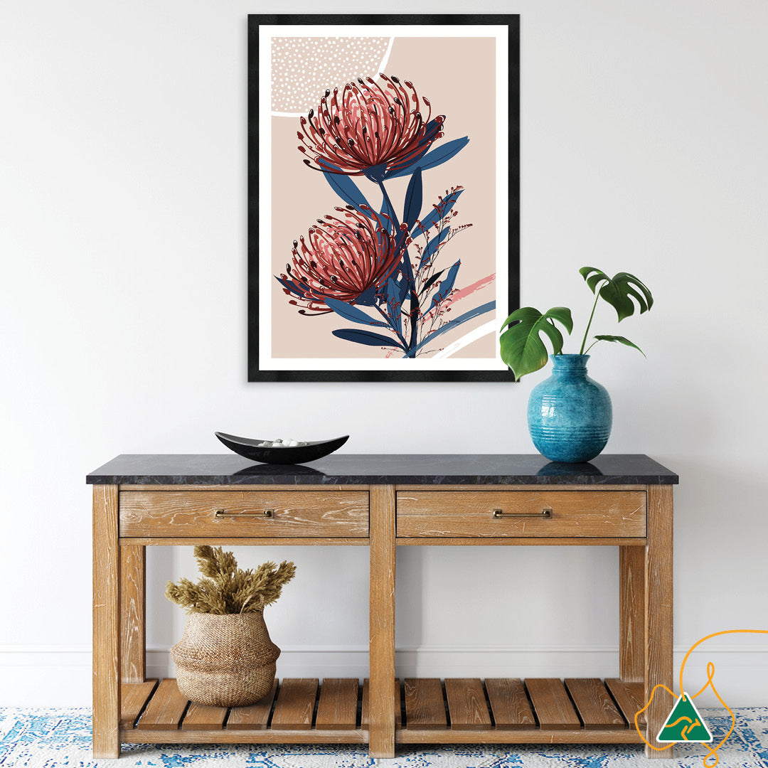 BLUSH FOLIAGE II - Framed Print