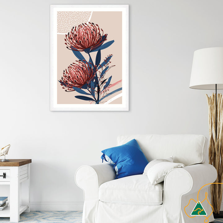 BLUSH FOLIAGE II - Framed Print