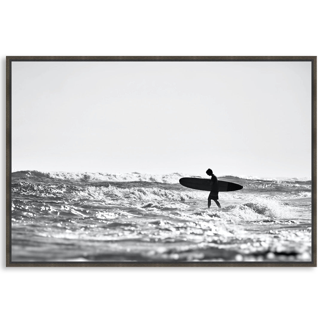 SURFERS BEACH I - Framed Canvas