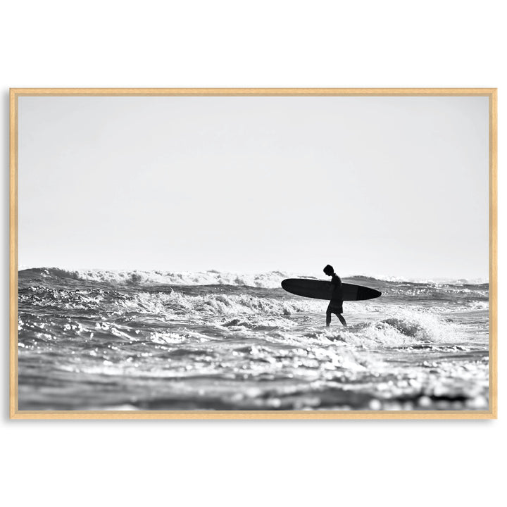 SURFERS BEACH I - Framed Canvas