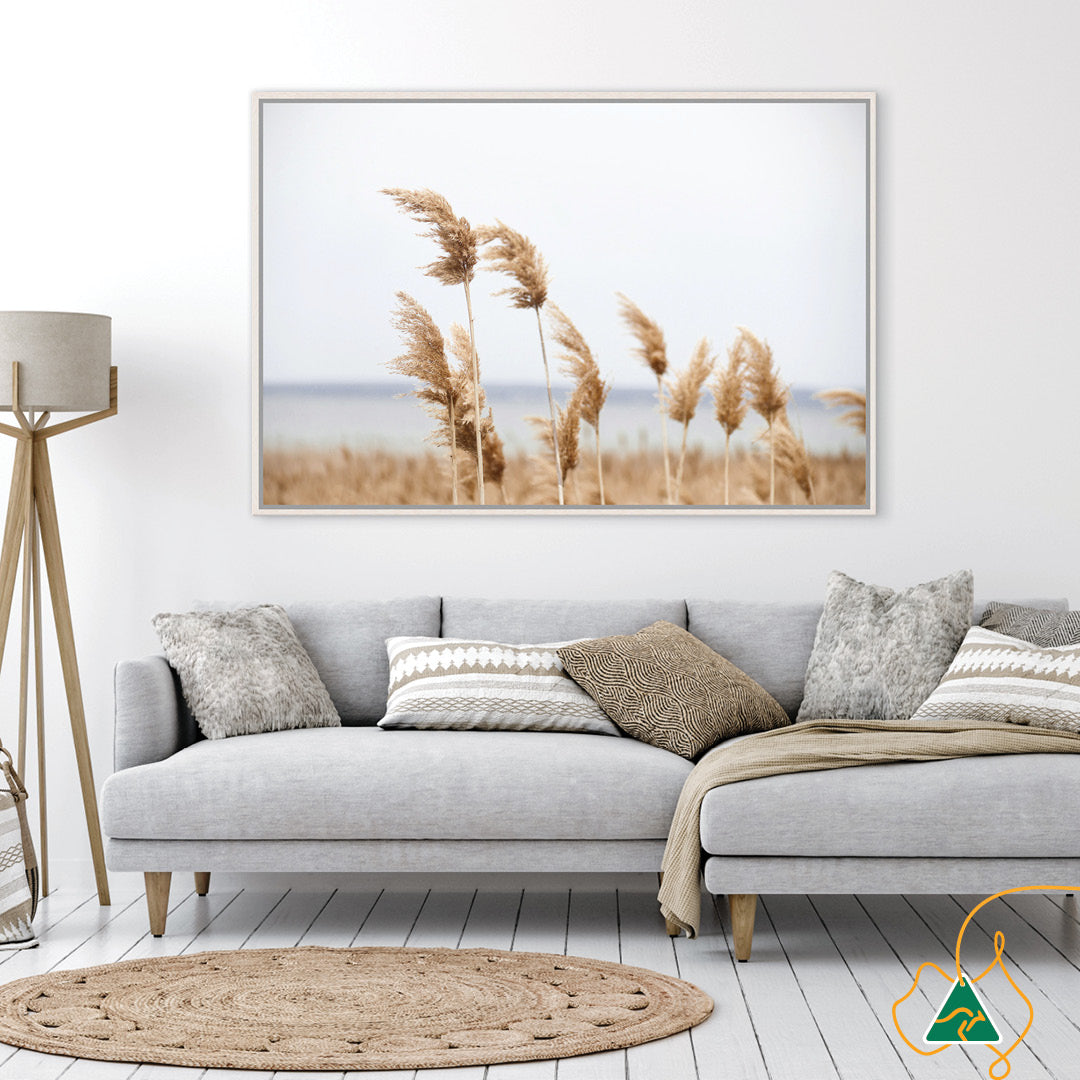 LAKE REEDS I - Framed Canvas