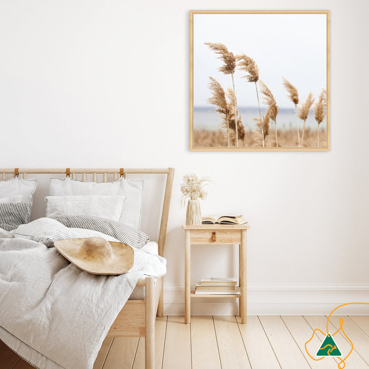 LAKE REEDS II - Framed Canvas