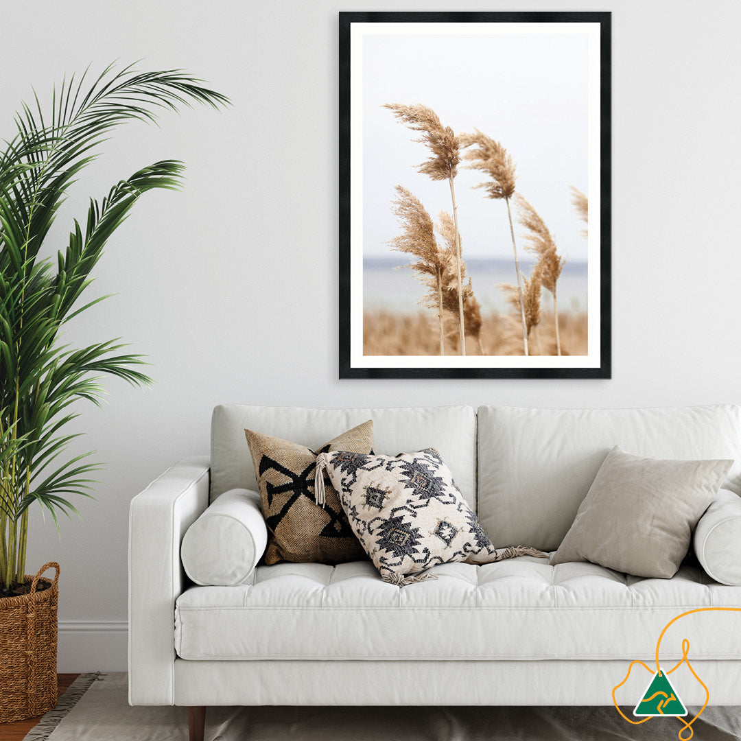 LAKE REEDS III - Framed Print