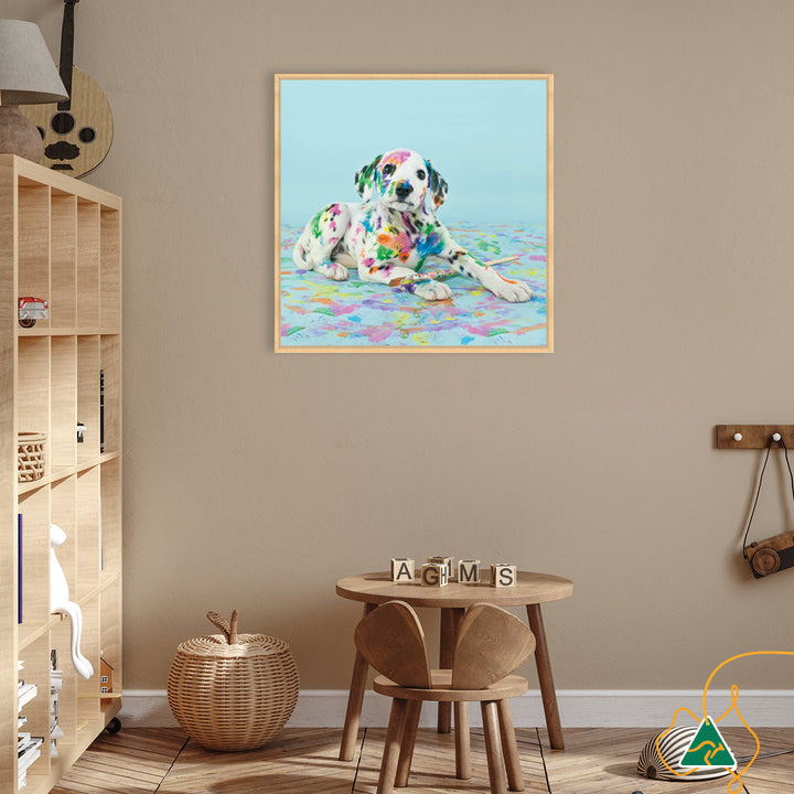 PAINT PUP IV - Framed Canvas