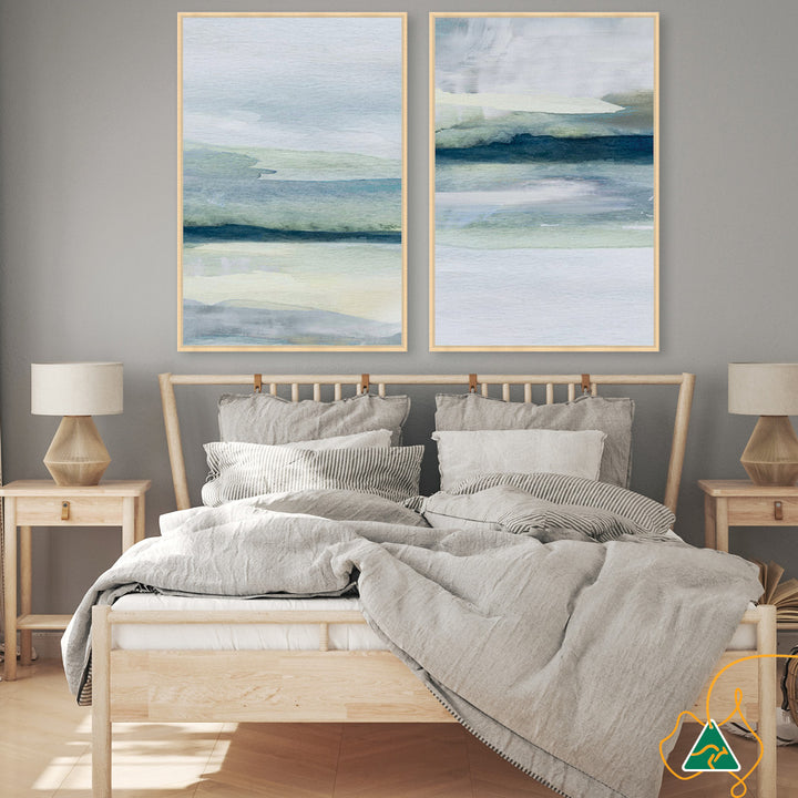 ABSTRACT SEA V - Framed Canvas