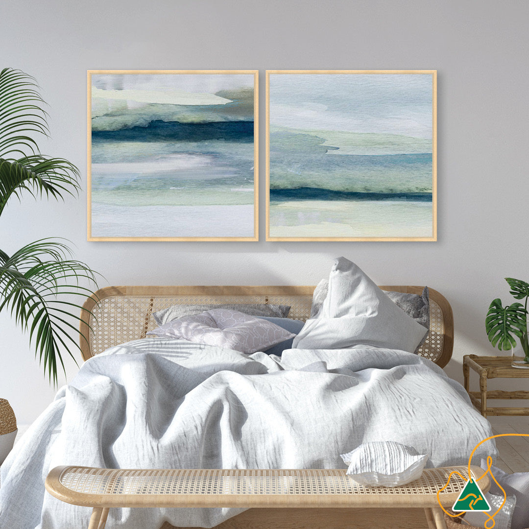 ABSTRACT SEA X - Framed Canvas