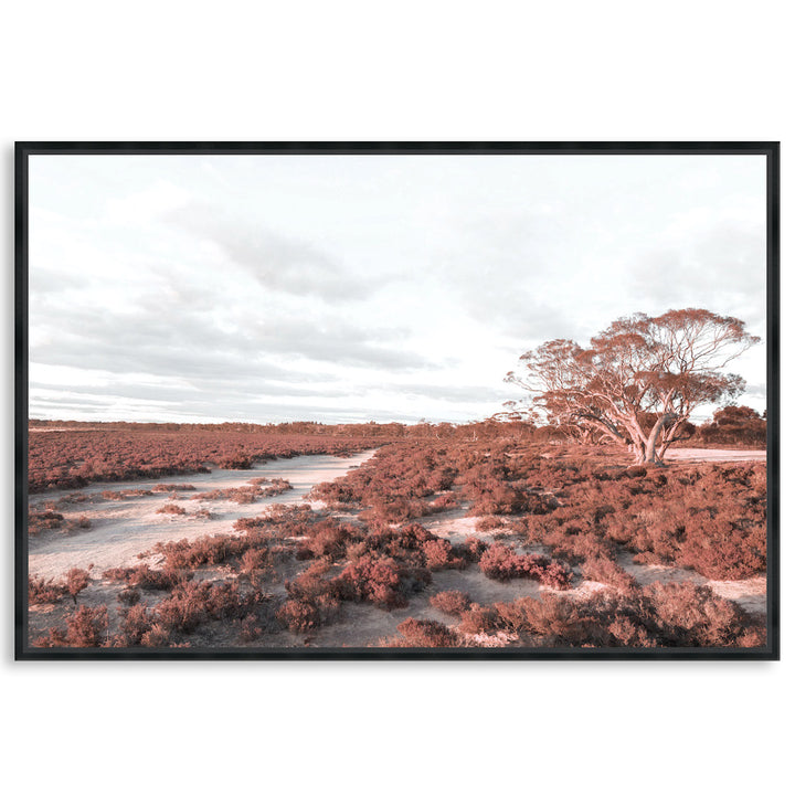 DESERT SUNSET I - Framed Canvas