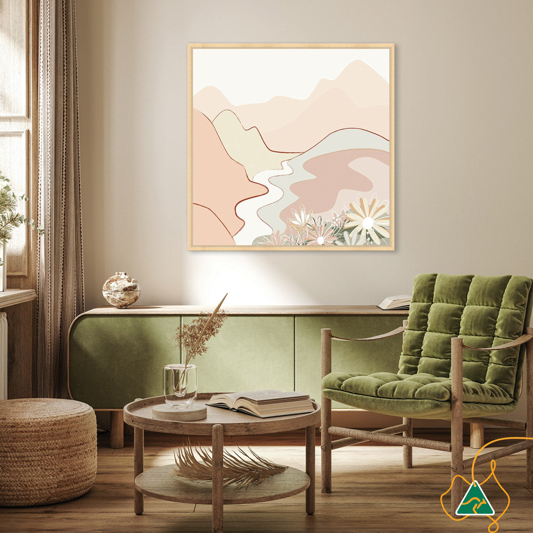 PASTEL LANDSCAPE - Framed Canvas