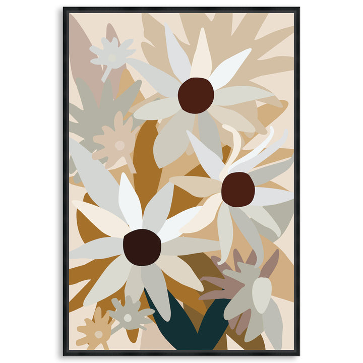 FLANNEL FLOWERS I - Framed Canvas