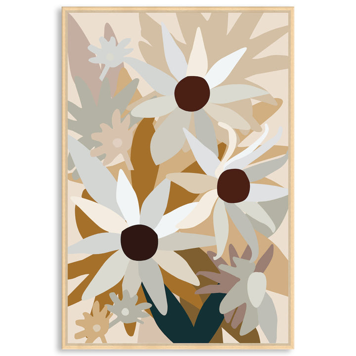 FLANNEL FLOWERS I - Framed Canvas