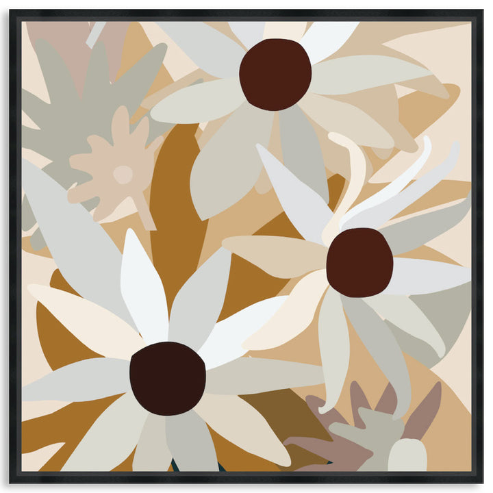 FLANNEL FLOWERS II - Framed Canvas