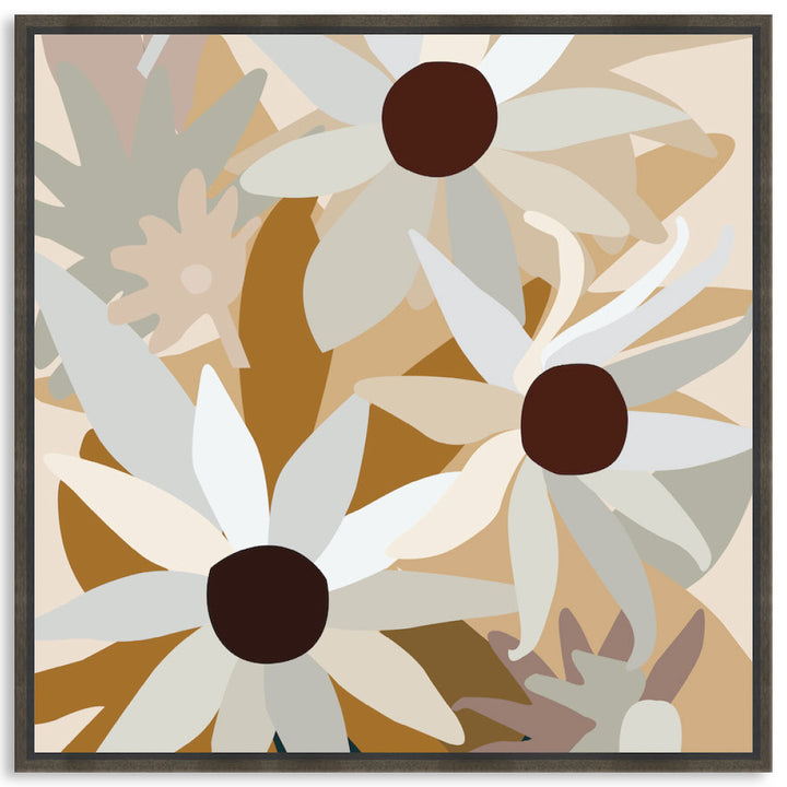 FLANNEL FLOWERS II - Framed Canvas