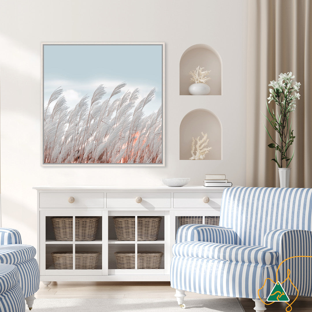 SILVER GRASS II - Framed Canvas