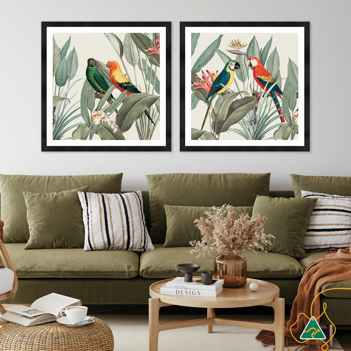 COLOURFUL MACAWS III - Framed Print