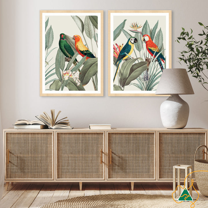 COLOURFUL MACAWS V - Framed Print