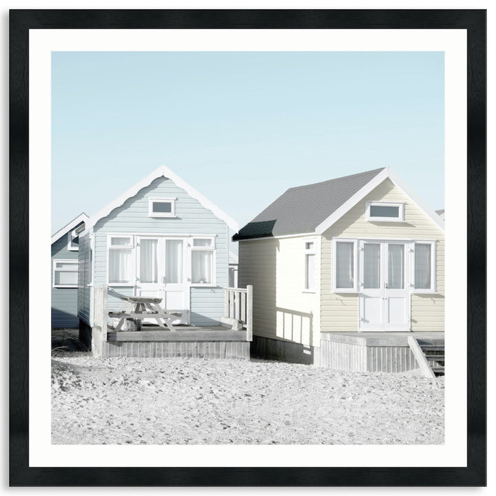 BEACH HUTS II - Framed Print