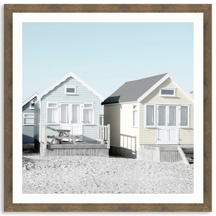 BEACH HUTS II - Framed Print