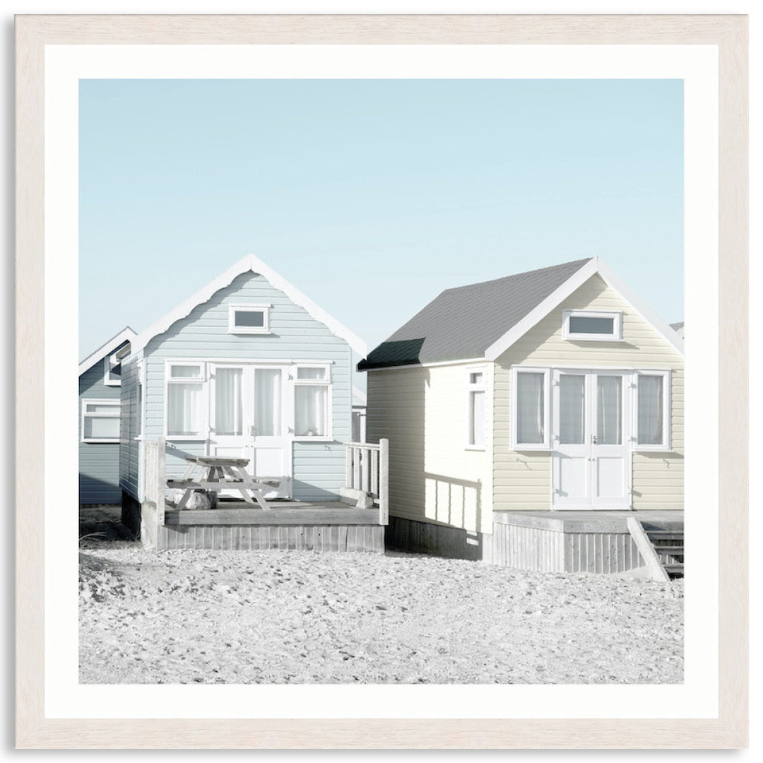 BEACH HUTS II - Framed Print