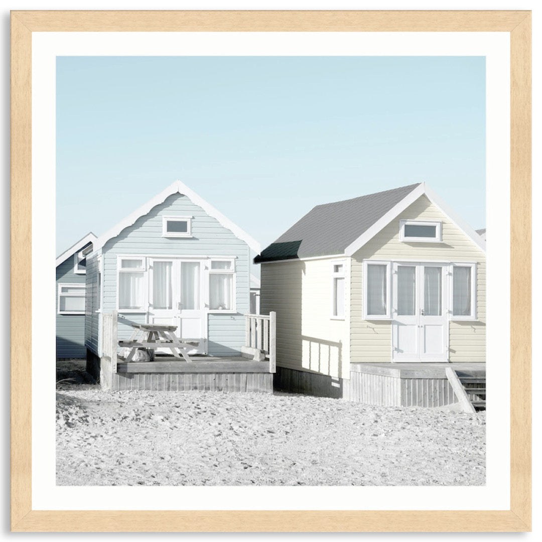 BEACH HUTS II - Framed Print