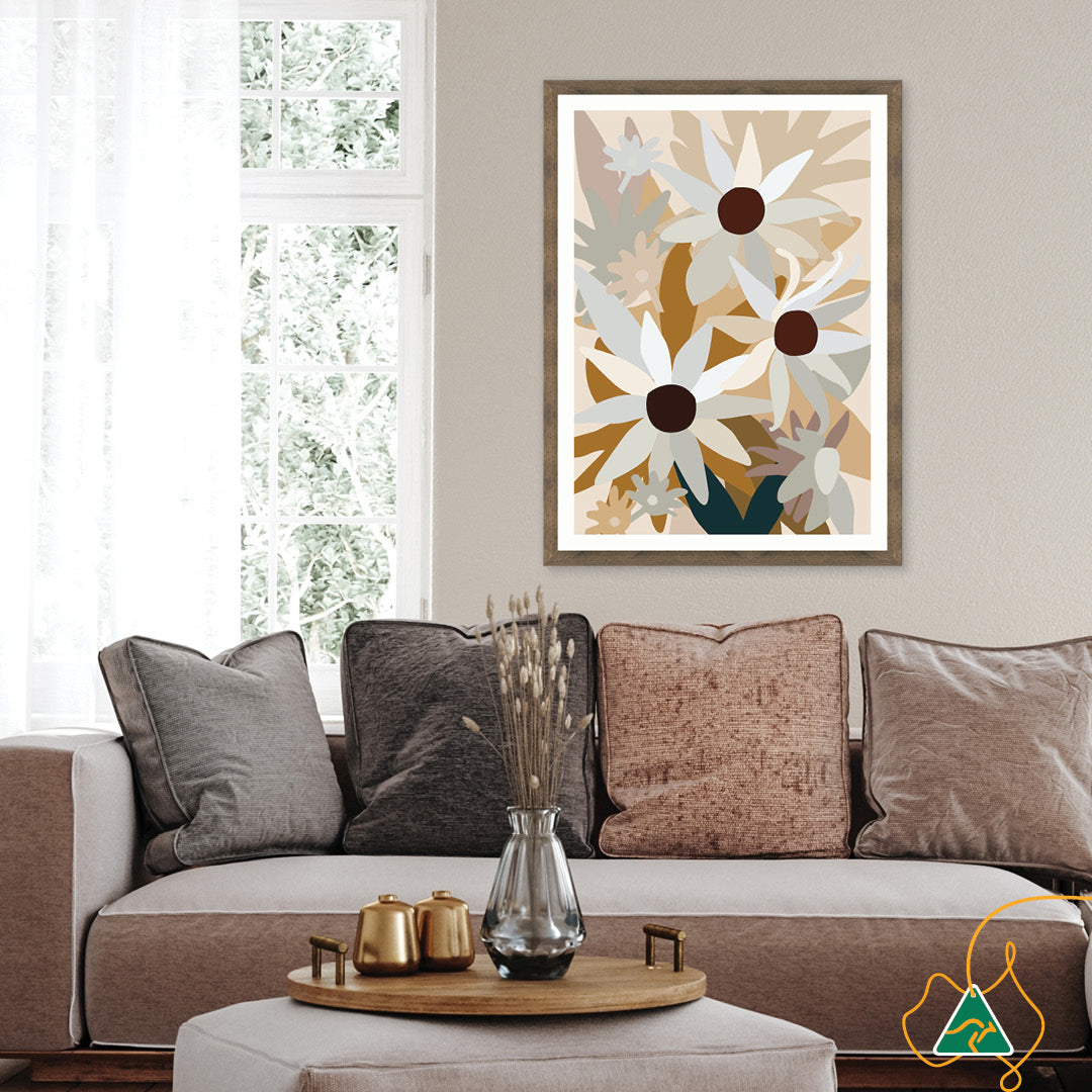 FLANNEL FLOWERS I - Framed Print