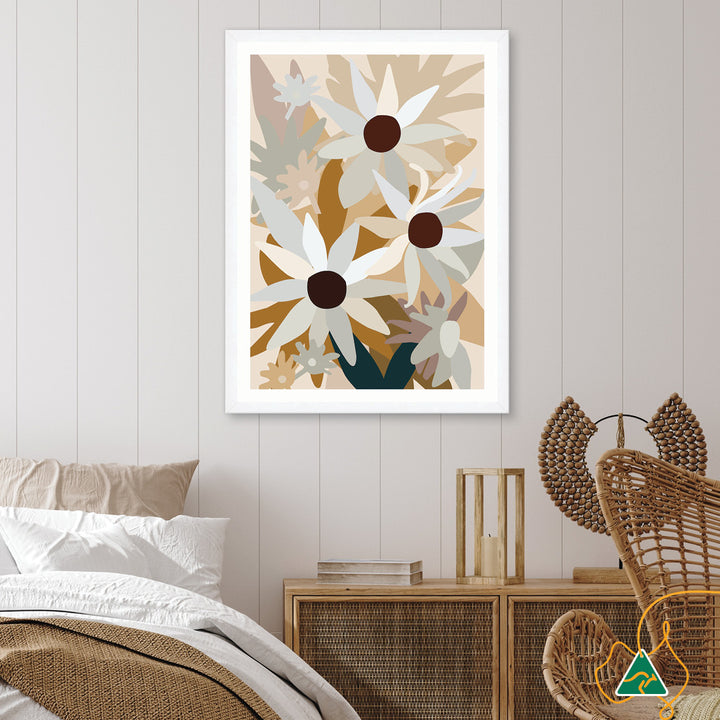 FLANNEL FLOWERS I - Framed Print