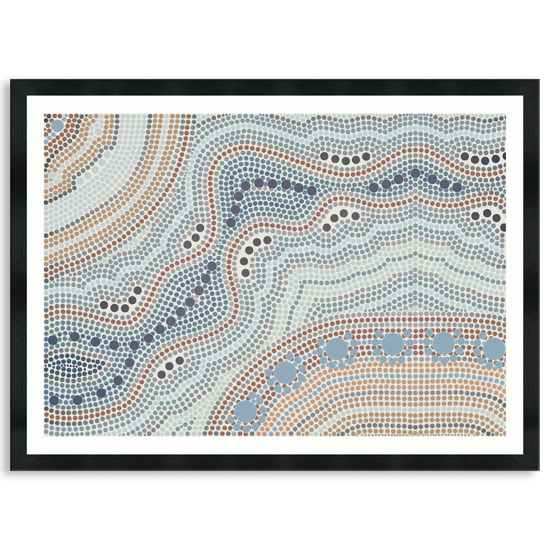 RIVER SILVER I - Framed Print