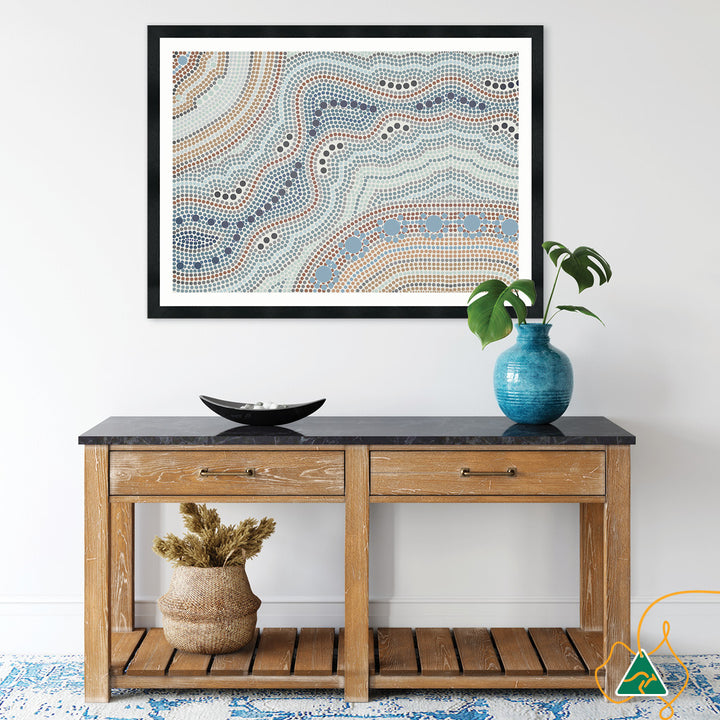 RIVER SILVER I - Framed Print