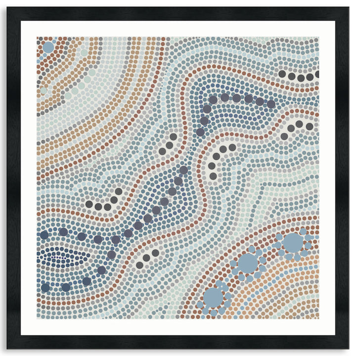 RIVER SILVER II - Framed Print