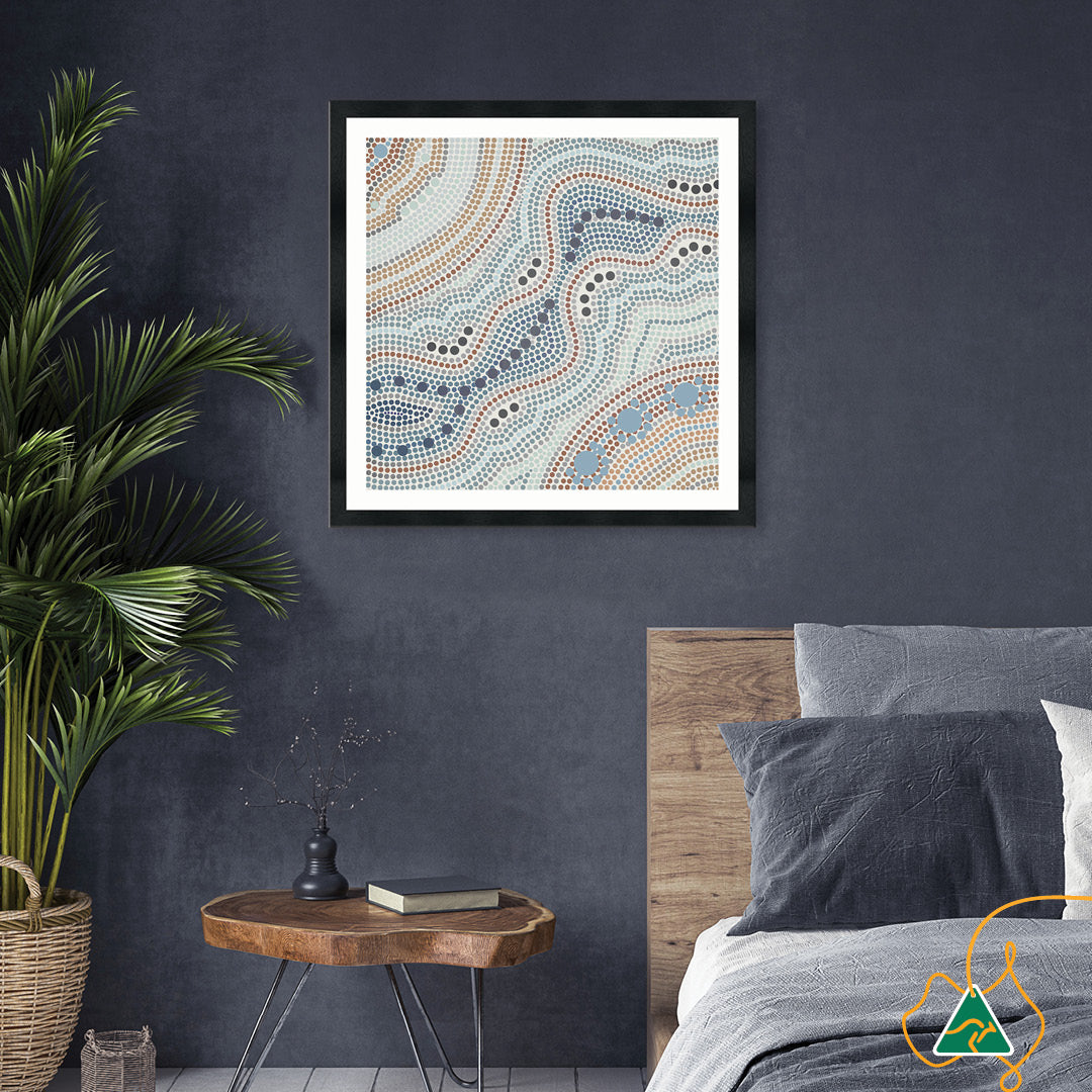 RIVER SILVER II - Framed Print