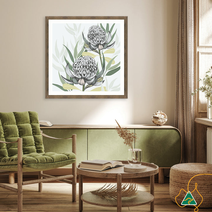 WHITE WARATAH II - Framed Print