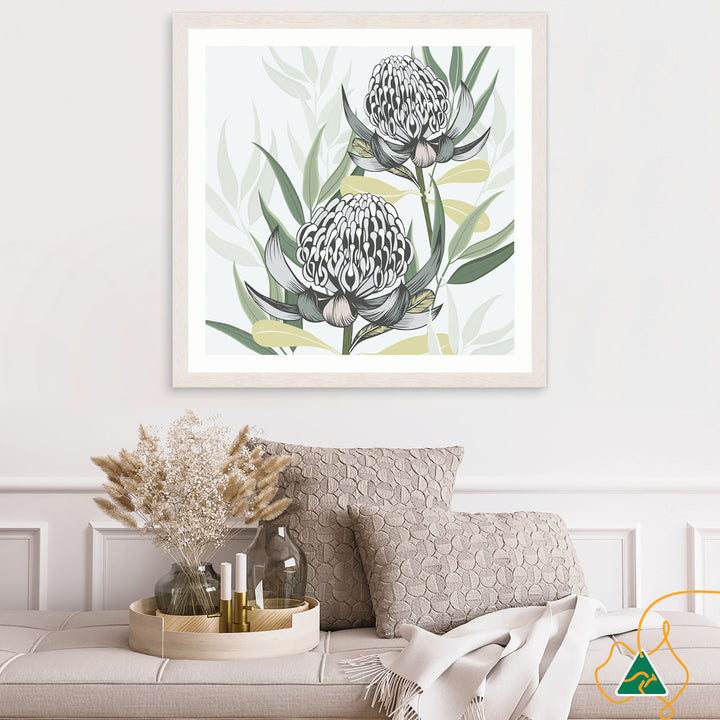 WHITE WARATAH II - Framed Print