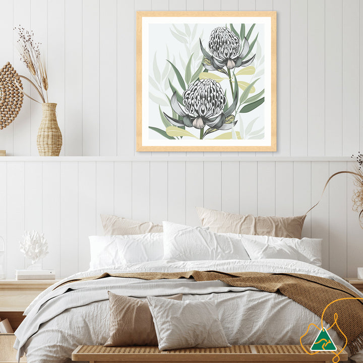 WHITE WARATAH II - Framed Print