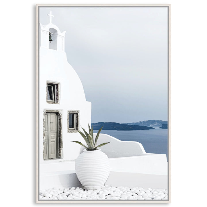 SANTORINI VIEW II - Framed Canvas