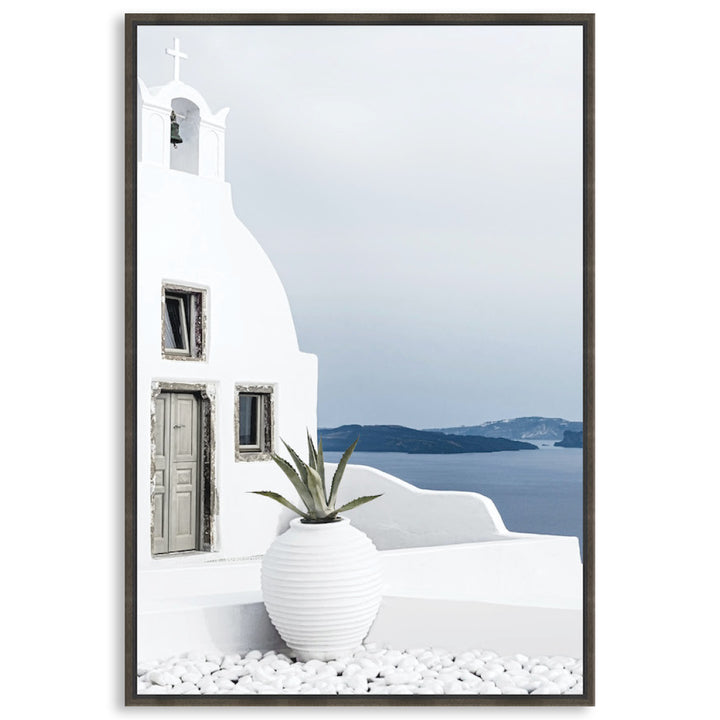 SANTORINI VIEW II - Framed Canvas