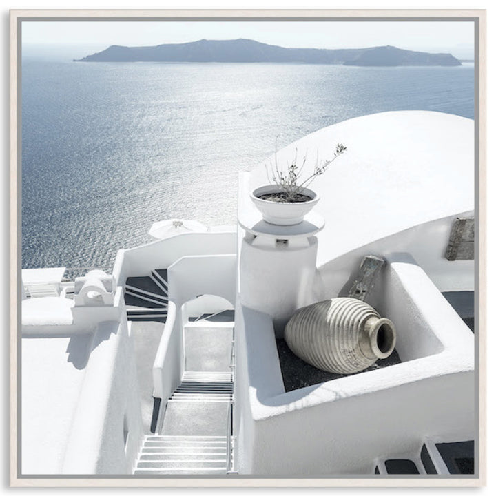 SANTORINI STAIRS II - Framed Canvas