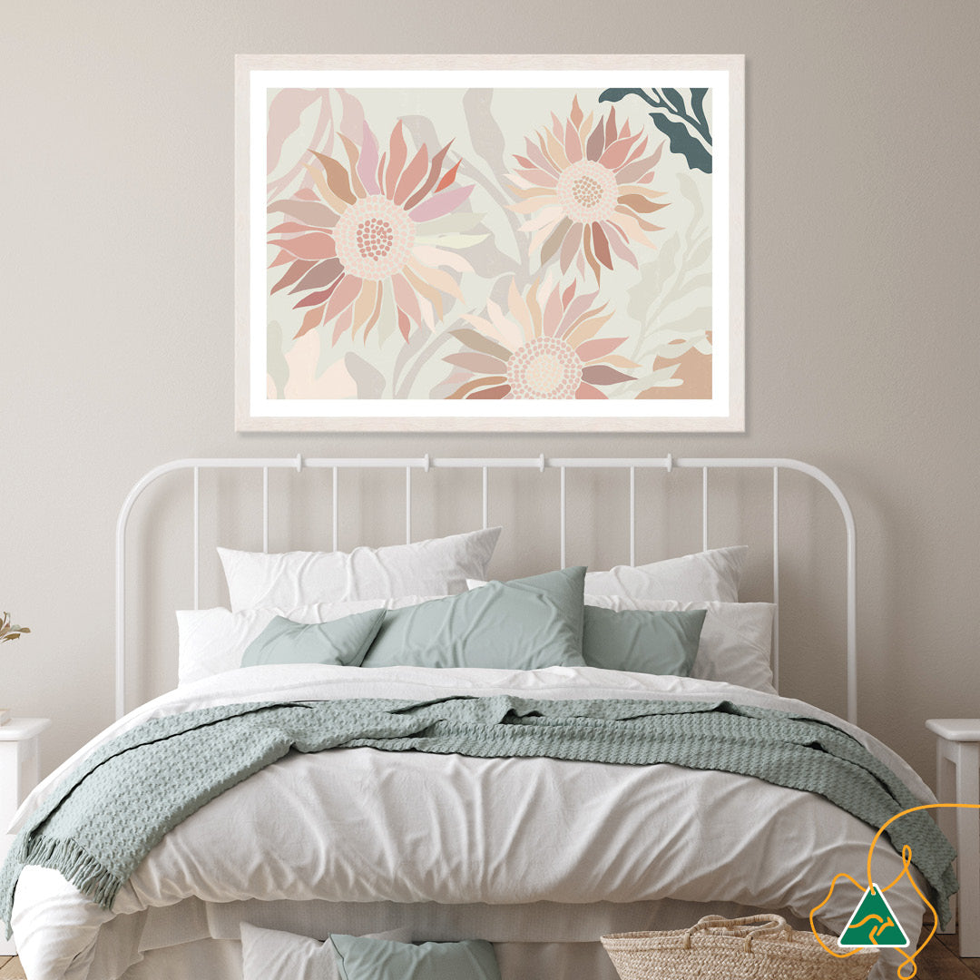 FLANNEL BLUSH I - Framed Print