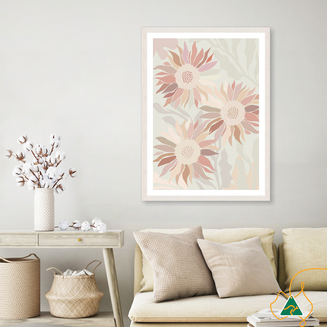 FLANNEL BLUSH II - Framed Print