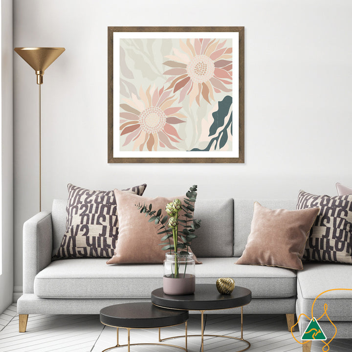 FLANNEL BLUSH IV - Framed Print