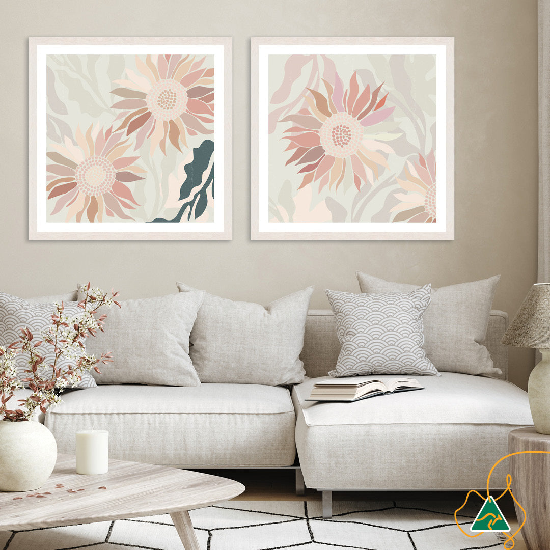 FLANNEL BLUSH IV - Framed Print