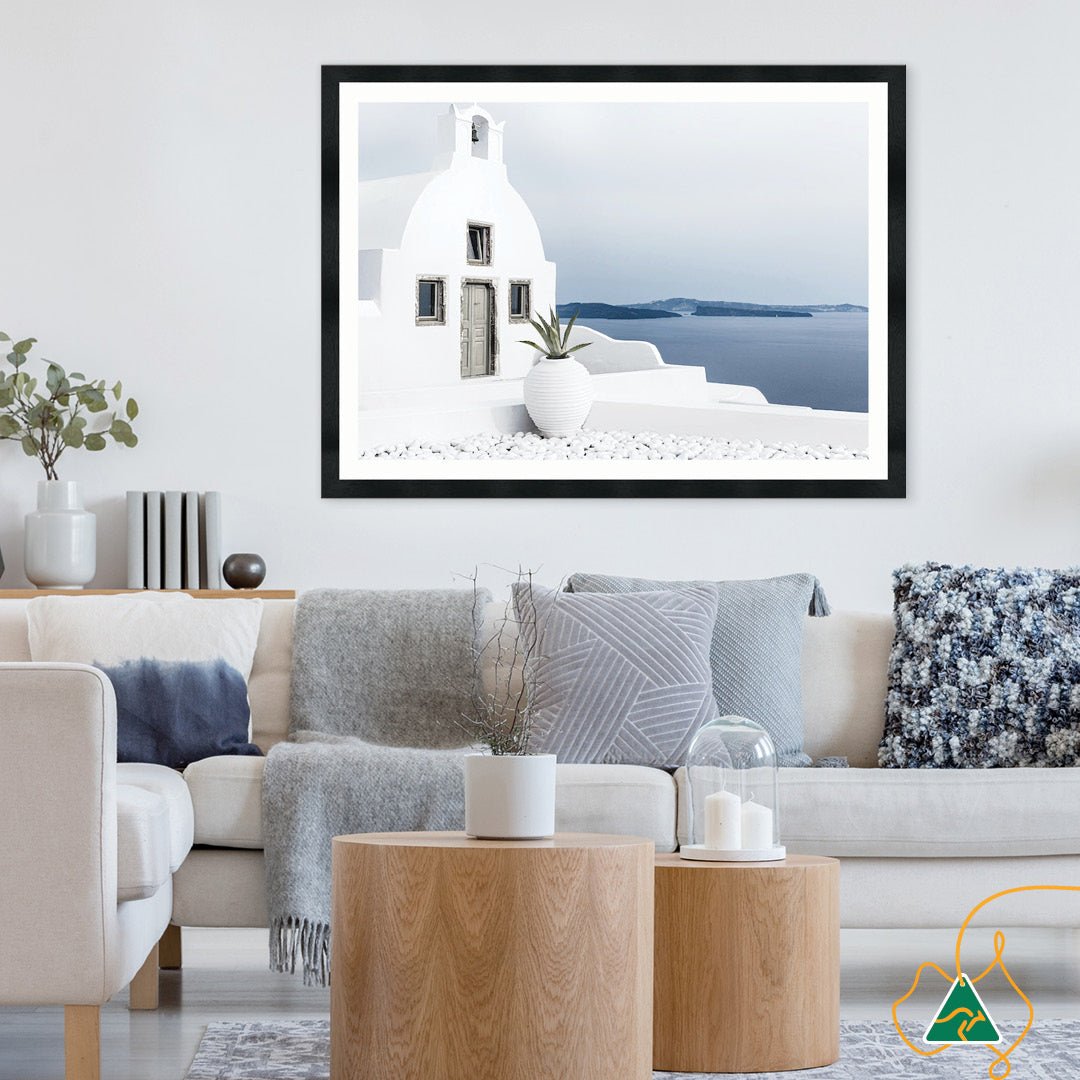 SANTORINI VIEW I - Framed Print