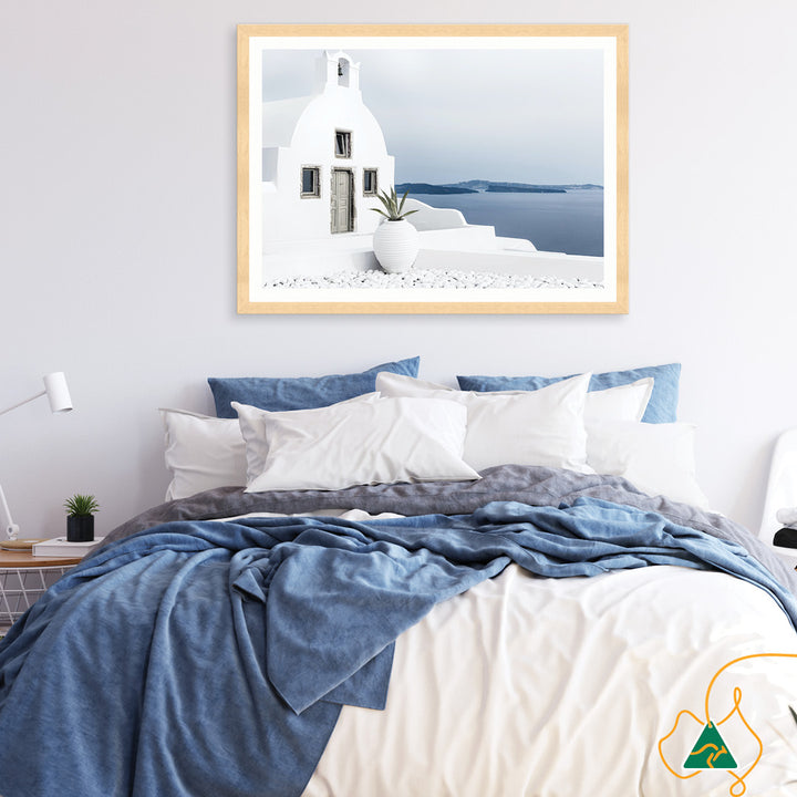 SANTORINI VIEW I - Framed Print