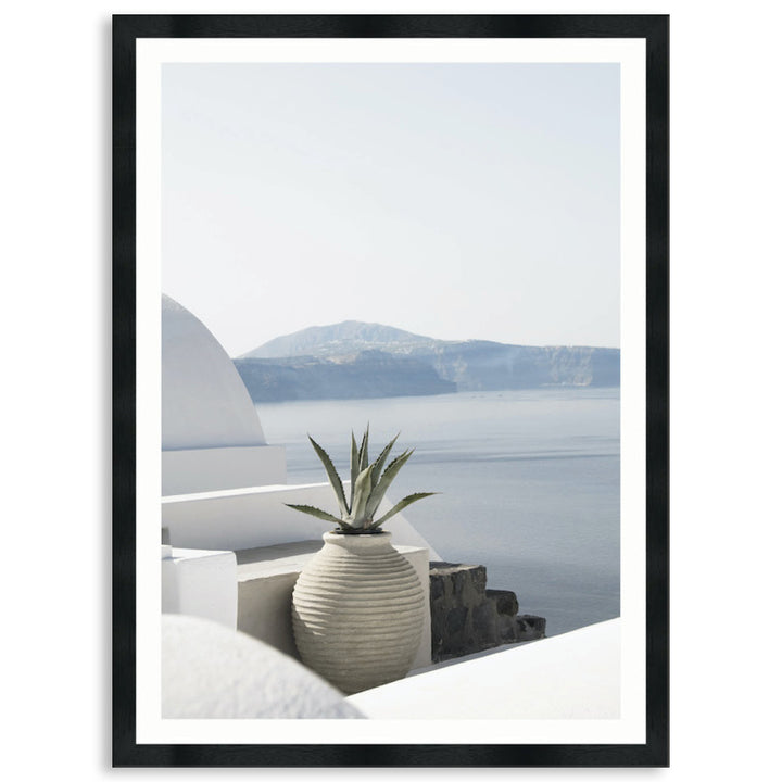 SANTORINI POT I - Framed Print