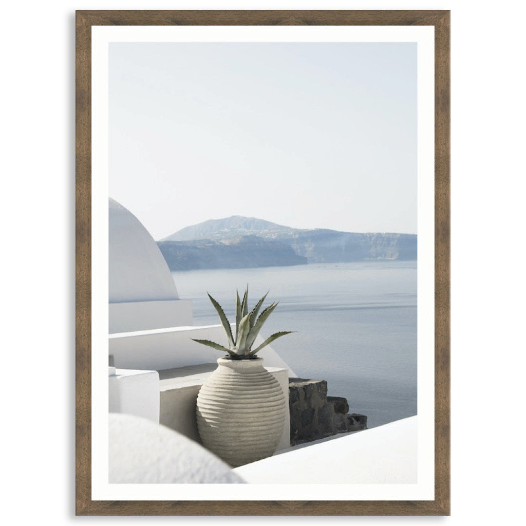 SANTORINI POT I - Framed Print