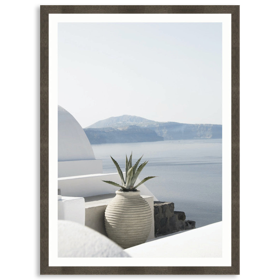 SANTORINI POT I - Framed Print