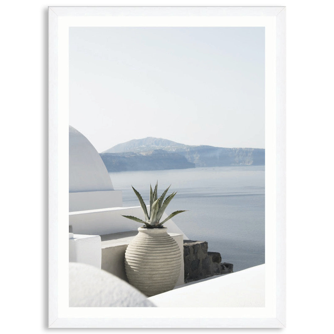 SANTORINI POT I - Framed Print