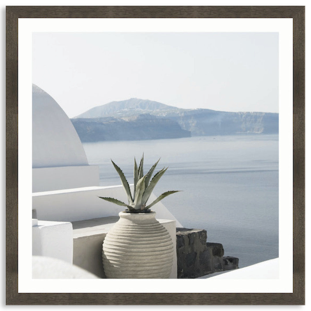 SANTORINI POT II - Framed Print