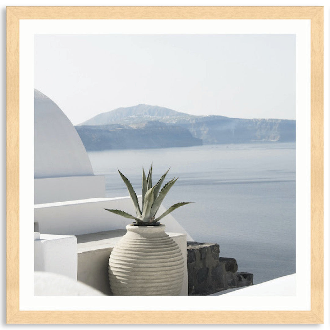 SANTORINI POT II - Framed Print