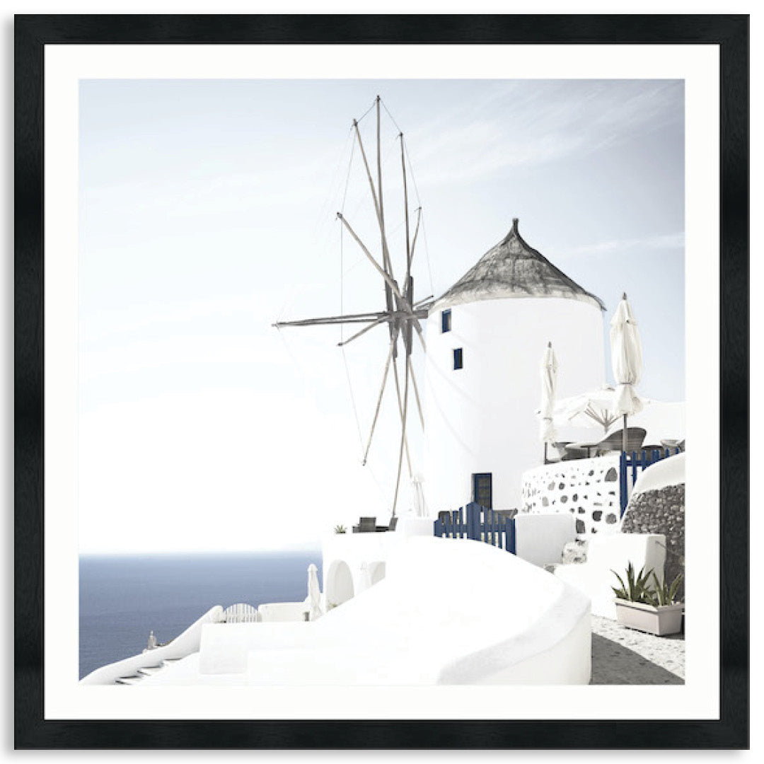 SANTORINI MILL II - Framed Print