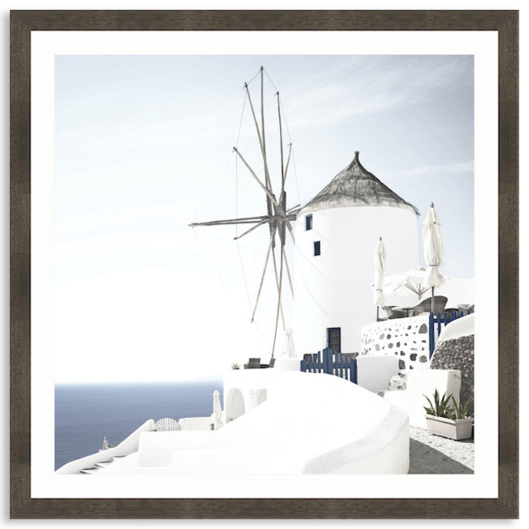 SANTORINI MILL II - Framed Print