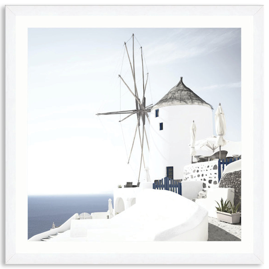 SANTORINI MILL II - Framed Print